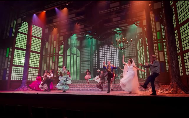 The set of Into the Woods is heavily inspired by Spanish-era, art deco homes.